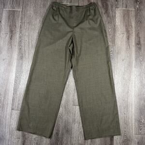 eskandar Made in England Green Brown New Zealand Wool Trouser Size 1